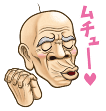 Triple excitement! Bald head trio sticker #2174767