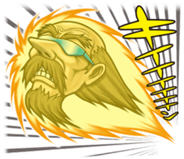 Triple excitement! Bald head trio sticker #2174771