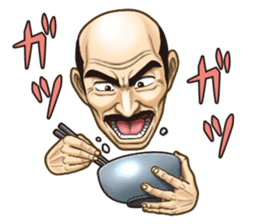 Triple excitement! Bald head trio sticker #2174772