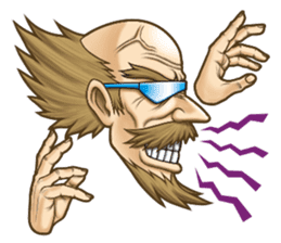 Triple excitement! Bald head trio sticker #2174774