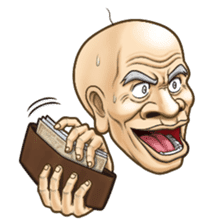 Triple excitement! Bald head trio sticker #2174776