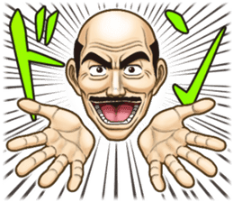 Triple excitement! Bald head trio sticker #2174778
