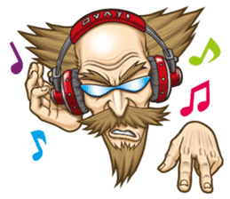 Triple excitement! Bald head trio sticker #2174780