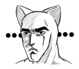 The cat of a rich expression sticker #2175533