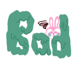 Rabbit & English Sticker sticker #2175858