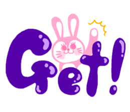 Rabbit & English Sticker sticker #2175861