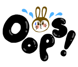 Rabbit & English Sticker sticker #2175869