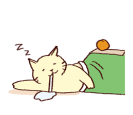 Sleep cat sticker #2176402
