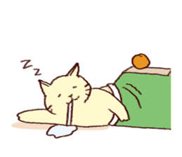 Sleep cat sticker #2176402