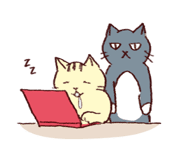 Sleep cat sticker #2176417