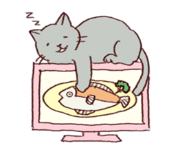 Sleep cat sticker #2176418