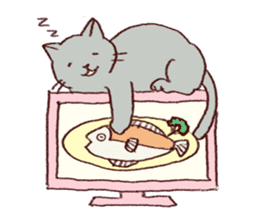 Sleep cat sticker #2176418