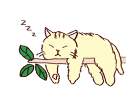 Sleep cat sticker #2176429