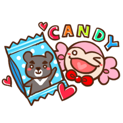 Candy monkey and moon bear.