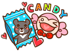 Candy monkey and moon bear. sticker #2177016