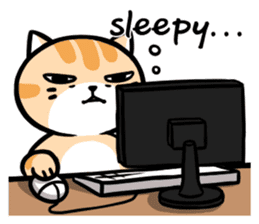 Daily Dull Cat English edition sticker #2178014