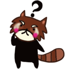 A lesser panda is thinking of what? sticker #2181483