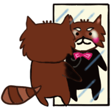 A lesser panda is thinking of what? sticker #2181484