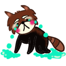 A lesser panda is thinking of what? sticker #2181485