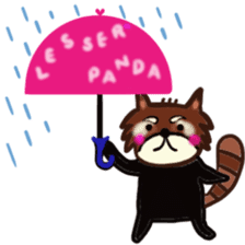 A lesser panda is thinking of what? sticker #2181487