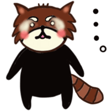 A lesser panda is thinking of what? sticker #2181489