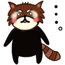 A lesser panda is thinking of what? sticker #2181489