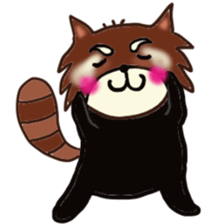 A lesser panda is thinking of what? sticker #2181490
