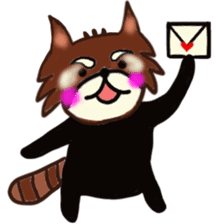 A lesser panda is thinking of what? sticker #2181491