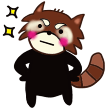 A lesser panda is thinking of what? sticker #2181492