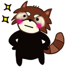 A lesser panda is thinking of what? sticker #2181492