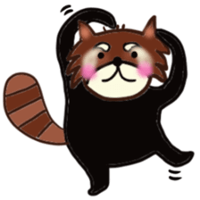 A lesser panda is thinking of what? sticker #2181493