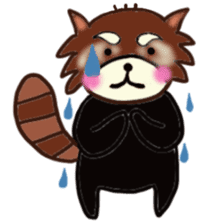 A lesser panda is thinking of what? sticker #2181495