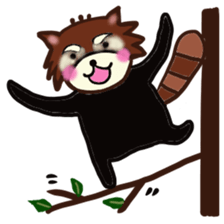 A lesser panda is thinking of what? sticker #2181496