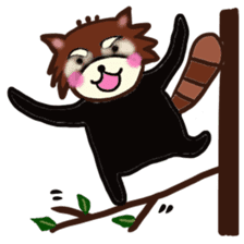A lesser panda is thinking of what? sticker #2181496