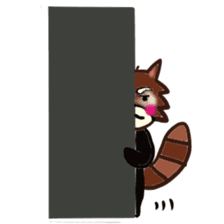 A lesser panda is thinking of what? sticker #2181497