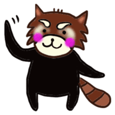 A lesser panda is thinking of what? sticker #2181500