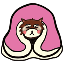 A lesser panda is thinking of what? sticker #2181503
