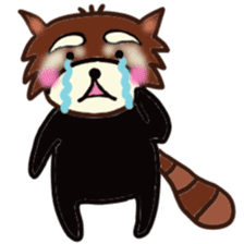 A lesser panda is thinking of what? sticker #2181504