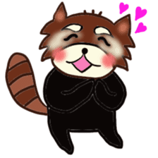 A lesser panda is thinking of what? sticker #2181505