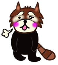 A lesser panda is thinking of what? sticker #2181508