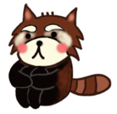 A lesser panda is thinking of what? sticker #2181509