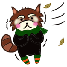 A lesser panda is thinking of what? sticker #2181510