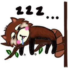 A lesser panda is thinking of what? sticker #2181513