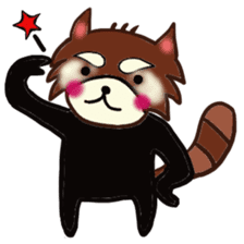 A lesser panda is thinking of what? sticker #2181514