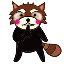 A lesser panda is thinking of what? sticker #2181515