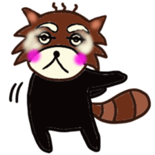 A lesser panda is thinking of what? sticker #2181517