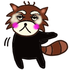 A lesser panda is thinking of what? sticker #2181517