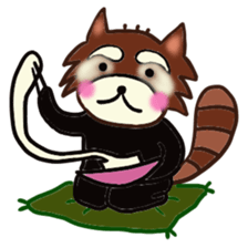 A lesser panda is thinking of what? sticker #2181518