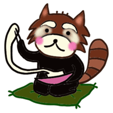 A lesser panda is thinking of what? sticker #2181518