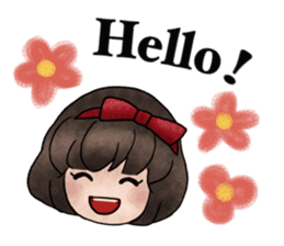 Children of stylish hair sticker #2181640